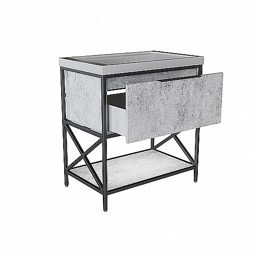 Тумба с раковиной Mixline Бруклин 80 543950 бетон для ванной в интернет-магазине Sanbest