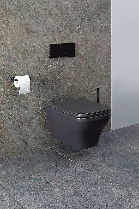 Унитаз подвесной Allen Brau Infinity 2 4.21011.AN антрацит матовый, безободковый купить в интернет-магазине Sanbest