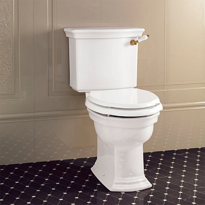 Унитаз напольный Devon&Devon Westminster белый/ручка бронза, с бачком купить в интернет-магазине Sanbest