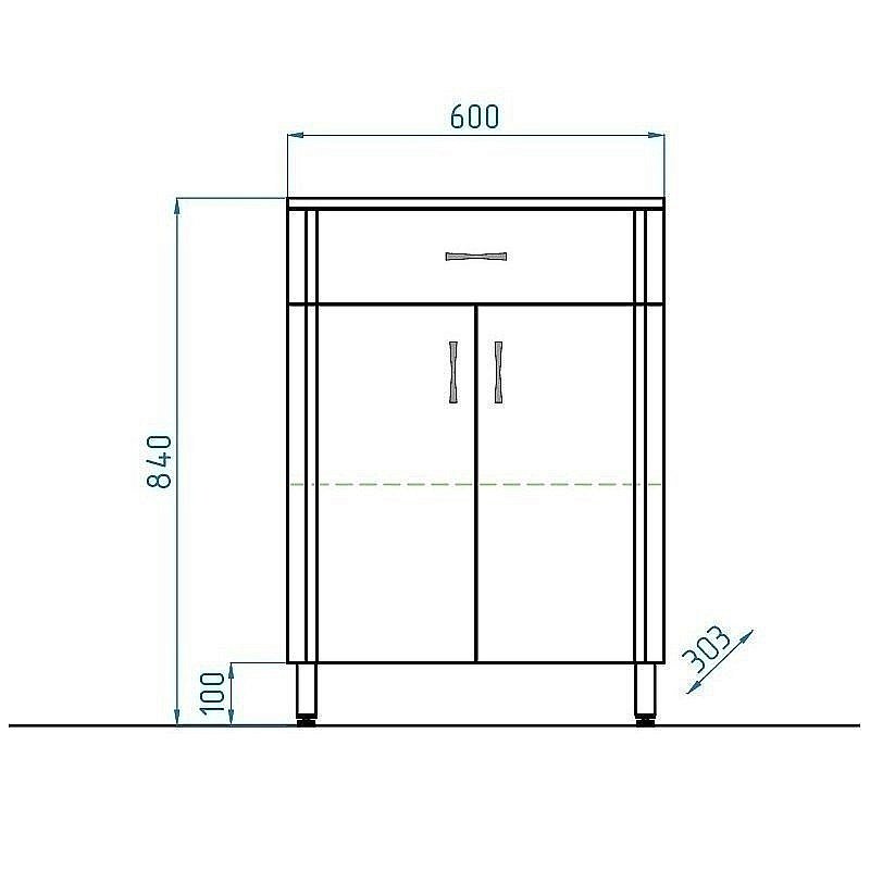 Комод напольный Style Line Эко Стандарт ТН 60 для ванной в интернет-магазине сантехники Sanbest