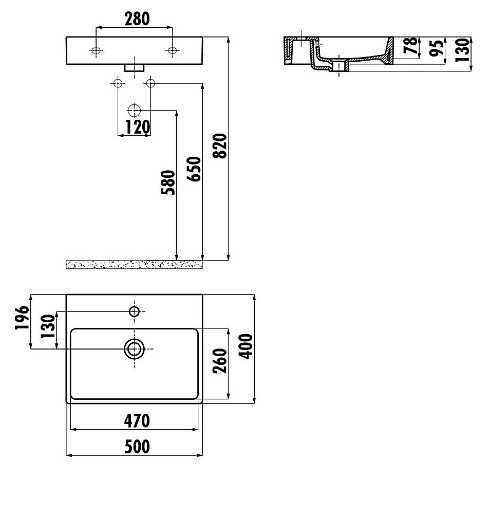 Раковина Creavit Next 50 NX242-0000 белая купить в интернет-магазине Sanbest
