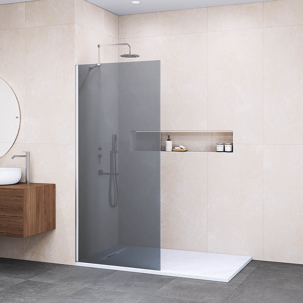 Душевое ограждение RGW Walk In WA-102 90 351010209-31 стекло тонированное/профиль хром купить в интернет-магазине Sanbest