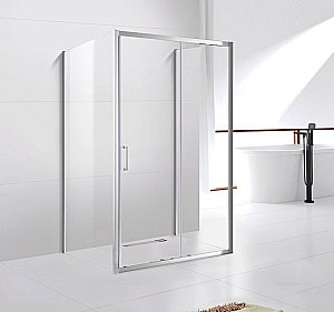 Душевой уголок Cezares Molveno 150х90 MOLVENO-AH-12-150/90-C-Cr-IV стекло прозрачное/профиль хром купить в интернет-магазине Sanbest