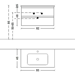 Тумба с раковиной Armadi Art Capolda 85 светлое дерево для ванной в интернет-магазине Sanbest