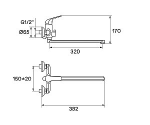 Смеситель для ванны Santek Нико WH5A12005C001 хром купить в интернет-магазине сантехники Sanbest