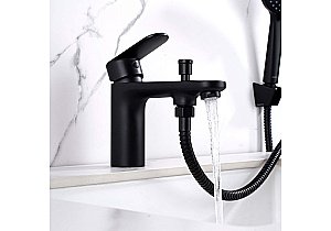 Смеситель на борт ванны Aquatek Ника AQ1844MB черный матовый купить в интернет-магазине сантехники Sanbest