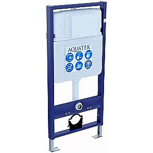 Унитаз Aquatek Вега SET AQUATEK ВЕГА cmp-016 с инсталляцией и кнопкой хром глянцевый, с крышкой микролифт, безободковый купить в интернет-магазине Sanbest