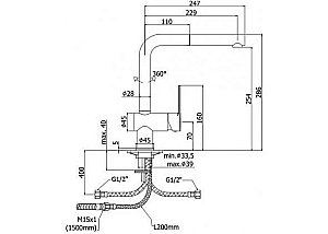 Смеситель для кухни Paffoni Ringo RIN185NO купить в интернет-магазине сантехники Sanbest