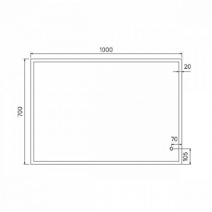 Зеркало IDDIS Brick BRI1000i98 в ванную от интернет-магазине сантехники Sanbest