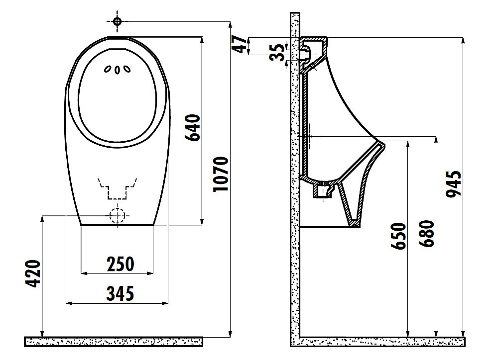 Писсуар Creavit TP611.00100+1217 белый купить в интернет-магазине Sanbest