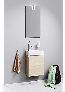 Тумба с раковиной AQWELLA Леон-МР 40 дуб сонома для ванной в интернет-магазине Sanbest