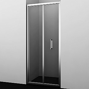 Душевая дверь WasserKRAFT Weser 78F12 100 стекло прозрачное/профиль серебро купить в интернет-магазине Sanbest