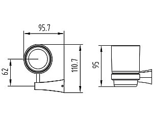 Стакан Kaiser KH-2025 хром купить в интернет-магазине сантехники Sanbest