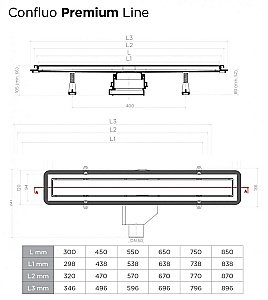 Душевой трап PESTAN Confluo Premium Line 750 матовый хром купить в интернет-магазине Sanbest