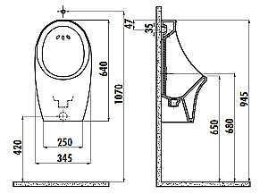 Писсуар Creavit TP611.00100+1217 белый купить в интернет-магазине Sanbest