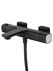 Смеситель для ванны с душем и термостатом WONZON & WOGHAND SOLID, Черный матовый (WW-C2011-A-MB) купить в интернет-магазине сантехники Sanbest