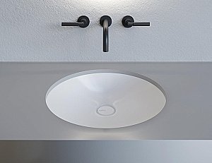 Раковина врезная снизу столешницы Salini MAREA 08 1802208M 42 из искусственного камня S-Stone, белая матовая купить в интернет-магазине Sanbest