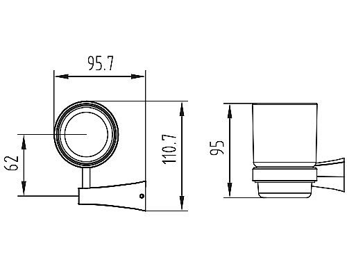 Стакан Kaiser KH-2025 хром купить в интернет-магазине сантехники Sanbest