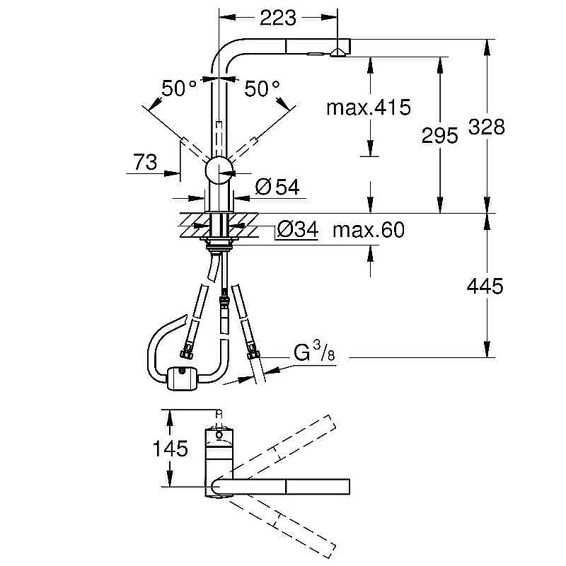 Кухонный смеситель Grohe Minta 30274000 купить в интернет-магазине сантехники Sanbest