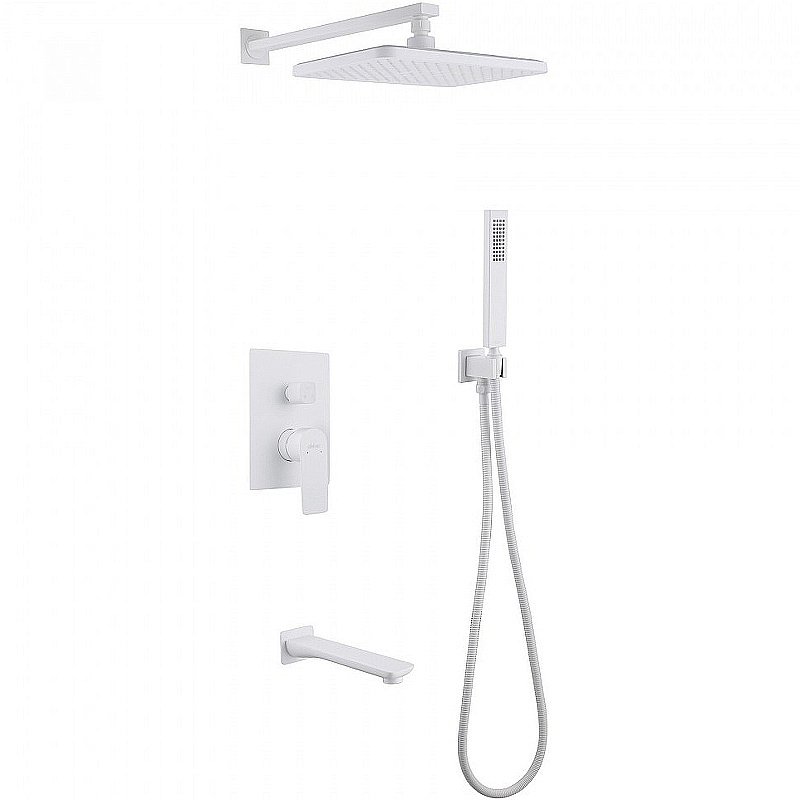 Душевая система Abber Weiss Insel AF8017FW белая матовая купить в интернет-магазине сантехники Sanbest
