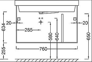 Тумба с раковиной Jacob Delafon SOPRANO 80 EB1333-E10/EXL122-00 квебекский дуб для ванной в интернет-магазине Sanbest