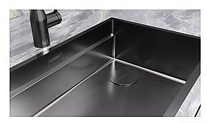 Кухонная мойка Paulmark NEXT-MULTI SINK 74 PM787445-GM вороненая сталь купить в интернет-магазине сантехники Sanbest