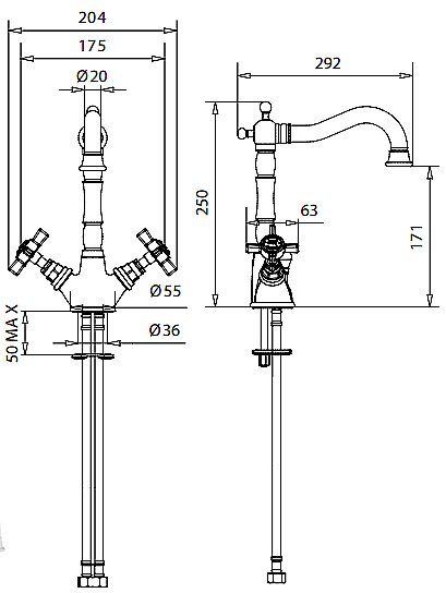 Смеситель для кухни Migliore Princeton ML.CUC-851 Золото купить в интернет-магазине сантехники Sanbest