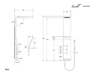 Душевая панель CeruttiSpa SELLA B CT8989 черная купить в интернет-магазине сантехники Sanbest