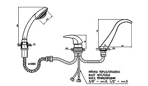 Смеситель для ванны RAV-Slezak DUNAJ D461.5Y хром купить в интернет-магазине сантехники Sanbest