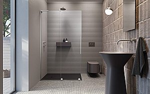 Душевое ограждение Radaway Furo SL Walk-in 90 10306488-01-01 стекло прозрачное/профиль хром купить в интернет-магазине Sanbest