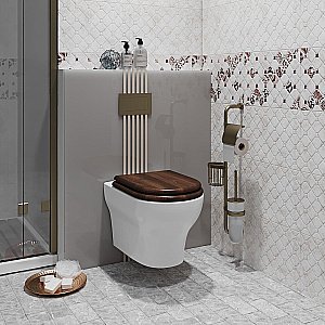 Унитаз подвесной Опадирис Лоренцо OS41712A белый, безободковый, с крышкой микролифт купить в интернет-магазине Sanbest