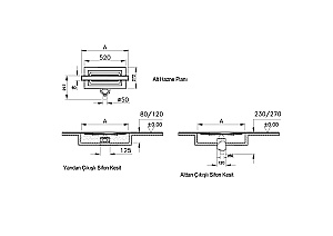 Душевой трап VitrA Eco-Flow 80 59980584000 черный купить в интернет-магазине Sanbest