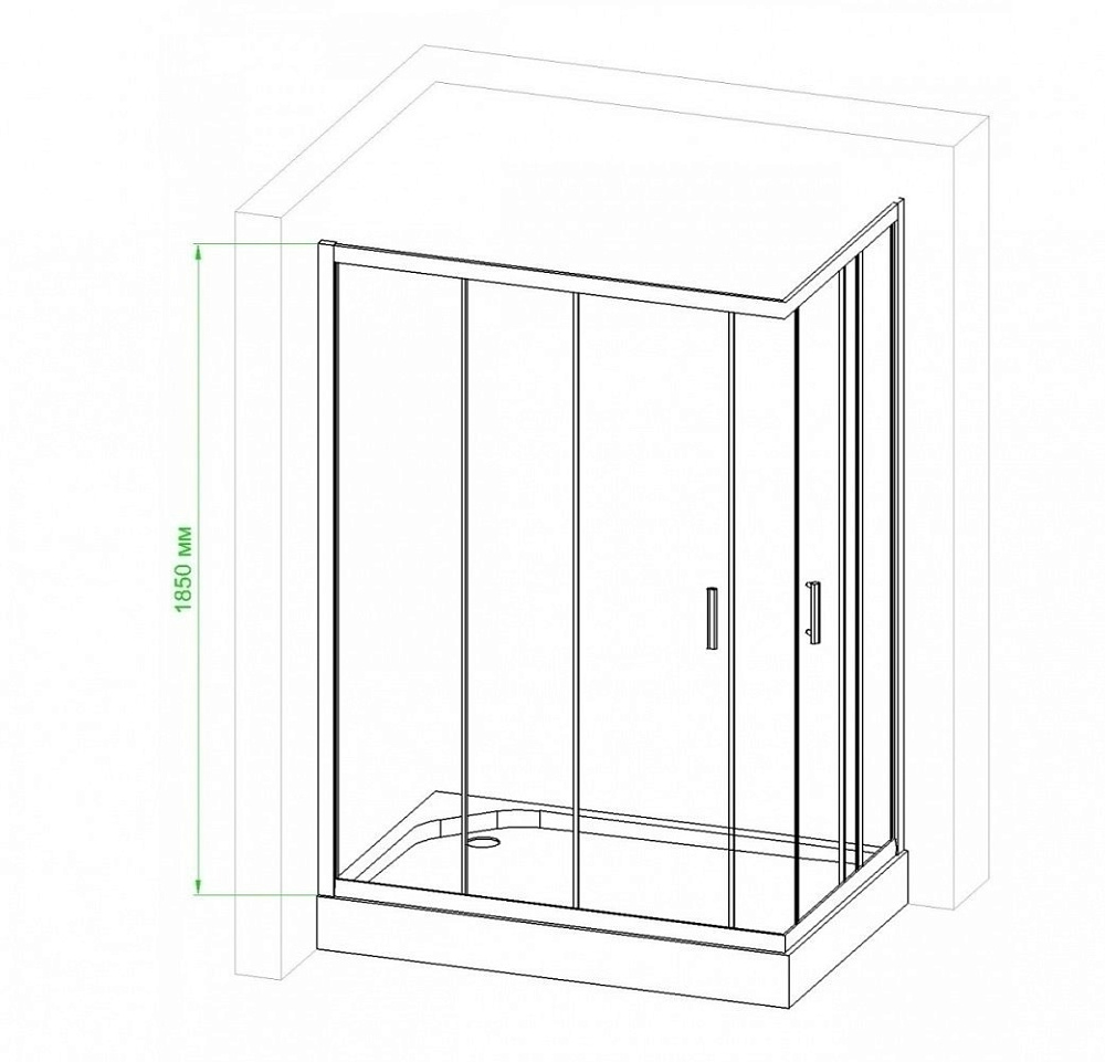 Душевой уголок Royal Bath RB1120HPD-T 120х100 прозрачный купить в интернет-магазине Sanbest