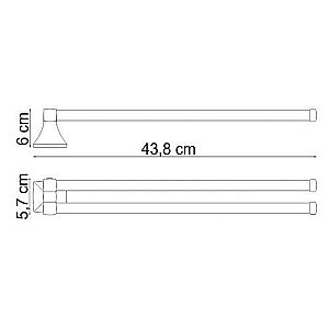 Полотенцедержатель поворотный WasserKRAFT Wern K-2531 купить в интернет-магазине сантехники Sanbest