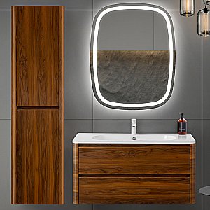 Шкаф подвесной Cezares RELAX-1500-2A-SO-RC-P дуб карамельный для ванной в интернет-магазине сантехники Sanbest