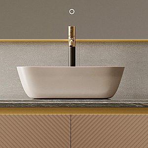 Раковина накладная ABBER Rechteck AC2200MBE светло-бежевая матовая купить в интернет-магазине Sanbest