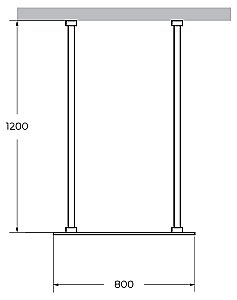 Душевое ограждение Cezares LIBERTA-L-2-80-120-C-NERO стекло прозрачное/профиль черный купить в интернет-магазине Sanbest
