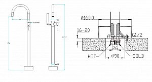Смеситель для ванны Boheme Uno 469-WCR белый/хром купить в интернет-магазине сантехники Sanbest