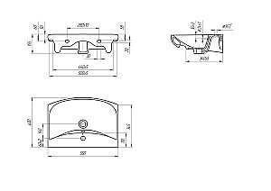Раковина на пьедестале Cersanit CARINA 55 белая купить в интернет-магазине Sanbest