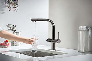 Смеситель для кухни Aquatek Европа AQ1385BGM оружейная сталь купить в интернет-магазине сантехники Sanbest