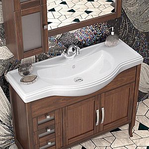 Тумба с раковиной Опадирис Мираж 100 светлый орех для ванной в интернет-магазине Sanbest