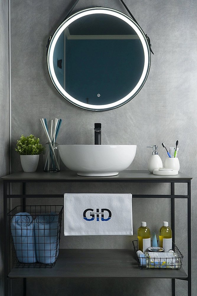 Раковина накладная Gid Esfera 43 N9003a 51103 белая купить в интернет-магазине Sanbest