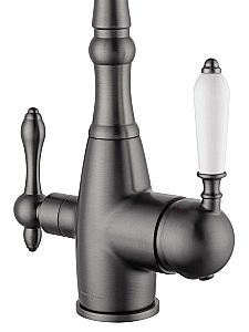 Смеситель для кухни c подключением фильтра WONZON & WOGHAND, Темный графит (WW-88458006-BGM) купить в интернет-магазине сантехники Sanbest