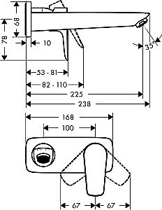 Смеситель для раковины Hansgrohe Talis E 71734670 купить в интернет-магазине сантехники Sanbest