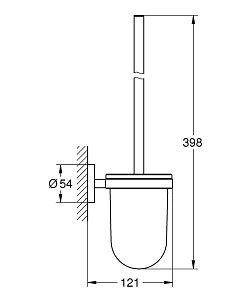 Туалетный ёршик Grohe Essentials 40374001 купить в интернет-магазине сантехники Sanbest