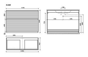 Тумба с раковиной Sancos FOLK Floor FL120FCP/CN7006MB 120 Капучино для ванной в интернет-магазине Sanbest