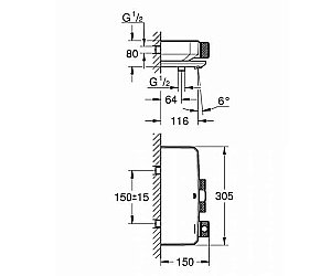 Термостат для ванны Grohe Grohtherm SmartControl 34718000 купить в интернет-магазине сантехники Sanbest