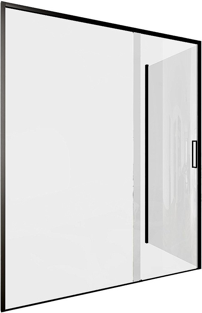 Душевой уголок Aquanet Pleasure Evo 346125 120x100 стекло прозрачное/профиль черный купить в интернет-магазине Sanbest