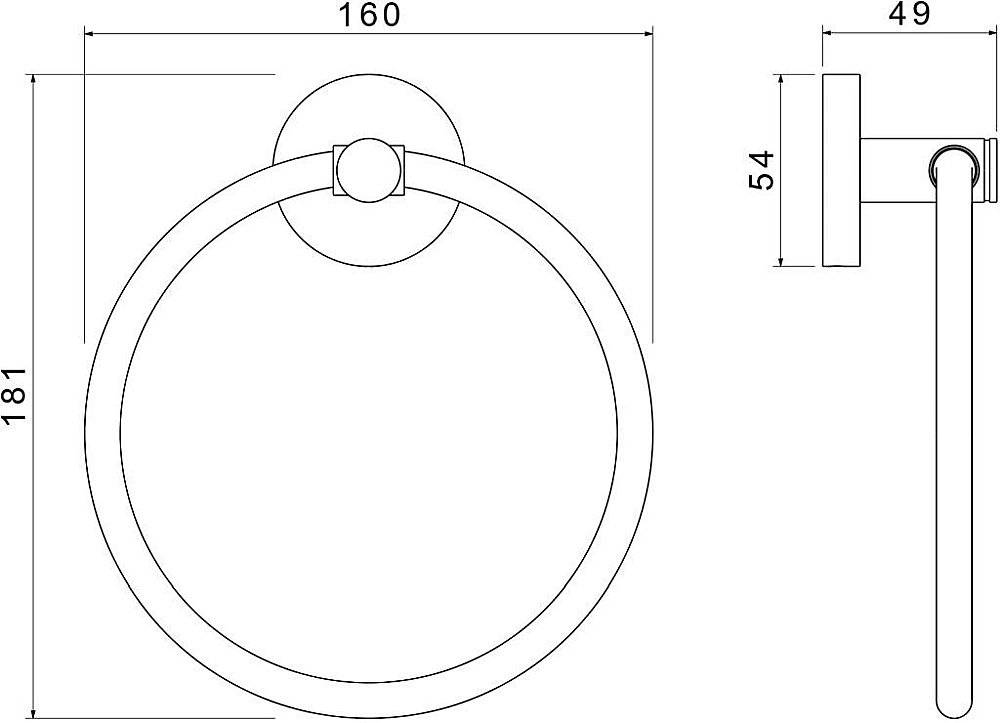 Полотенцедержатель Aquatek Европа AQ4112MB черный матовый купить в интернет-магазине сантехники Sanbest