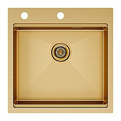 Кухонная мойка Paulmark KRONER-PRO PM705151-BG брашированное золото купить в интернет-магазине сантехники Sanbest